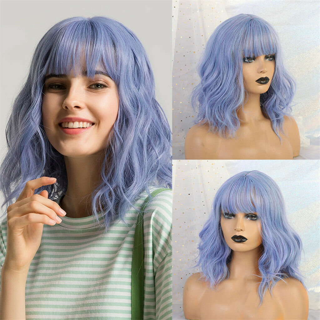 12''   Cute Bob Wig Anime Costume Fashion Heat Resistant Wigs w/ Bang