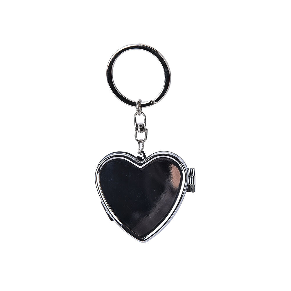 Metal Heart Travel Pill Box Medicine Container Case Storage Holder Keychai.l8