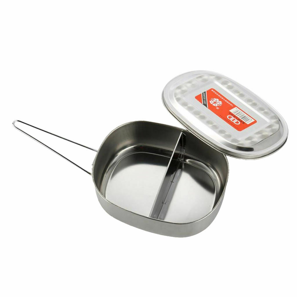Stainless Steel Bento Lunch Box Outdoor Camping Picnic Food Container M