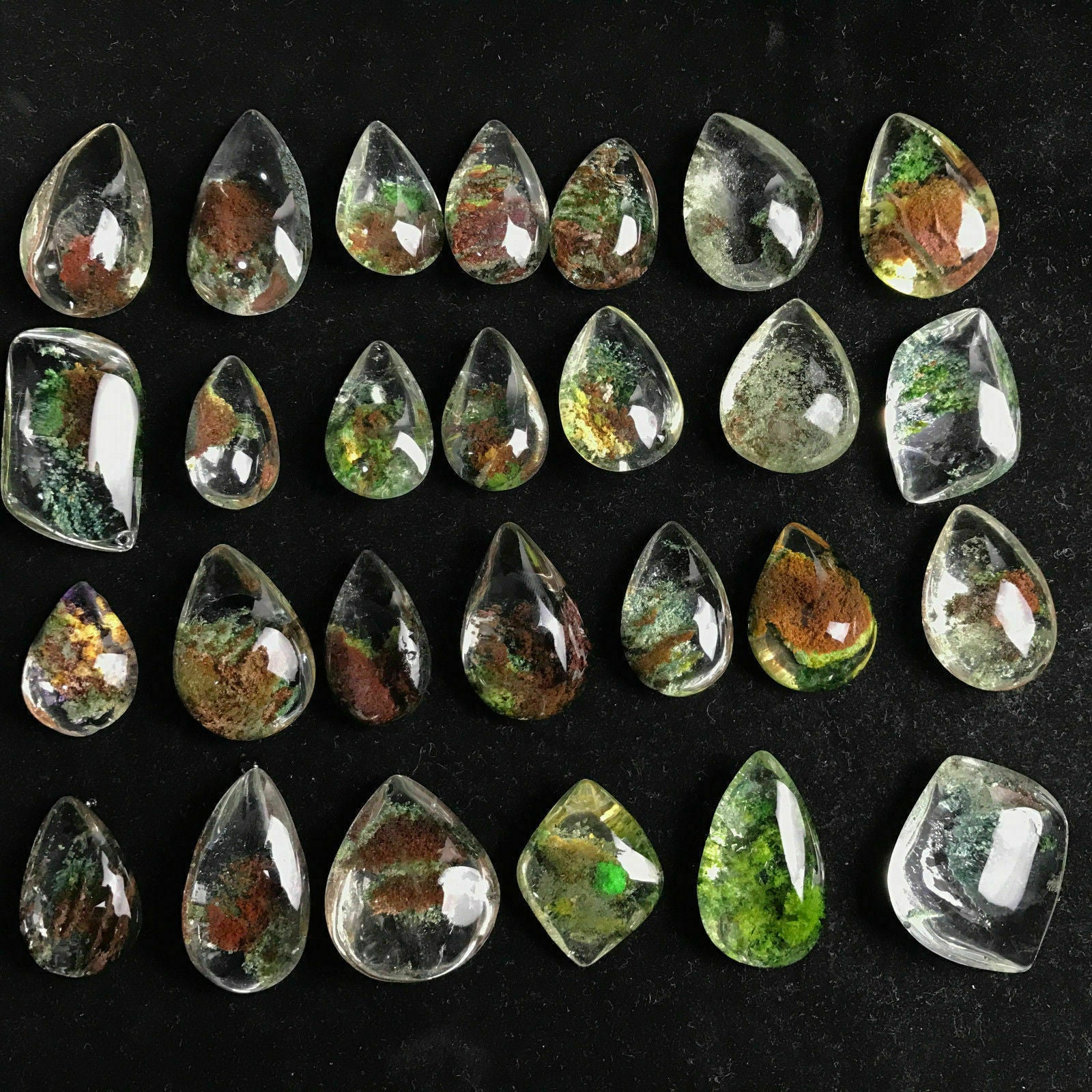 Natural Ghost lifelike Quartz Crystal Gems Specimen Healing Pendant Decoration
