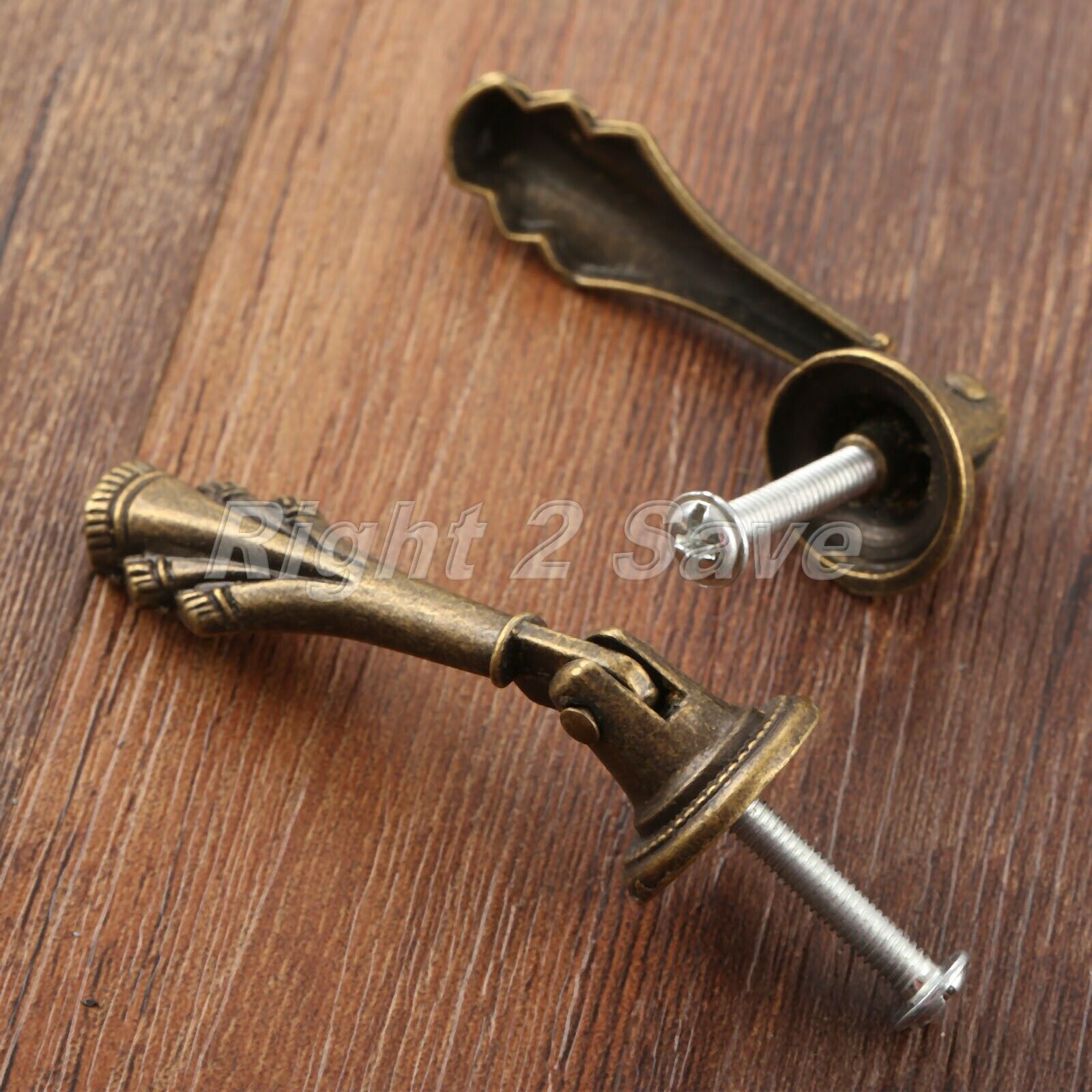 2pcs 19*60mm Retro Furniture Cabinet Knobs Cupboard Drawer Drop Door Pull Handle