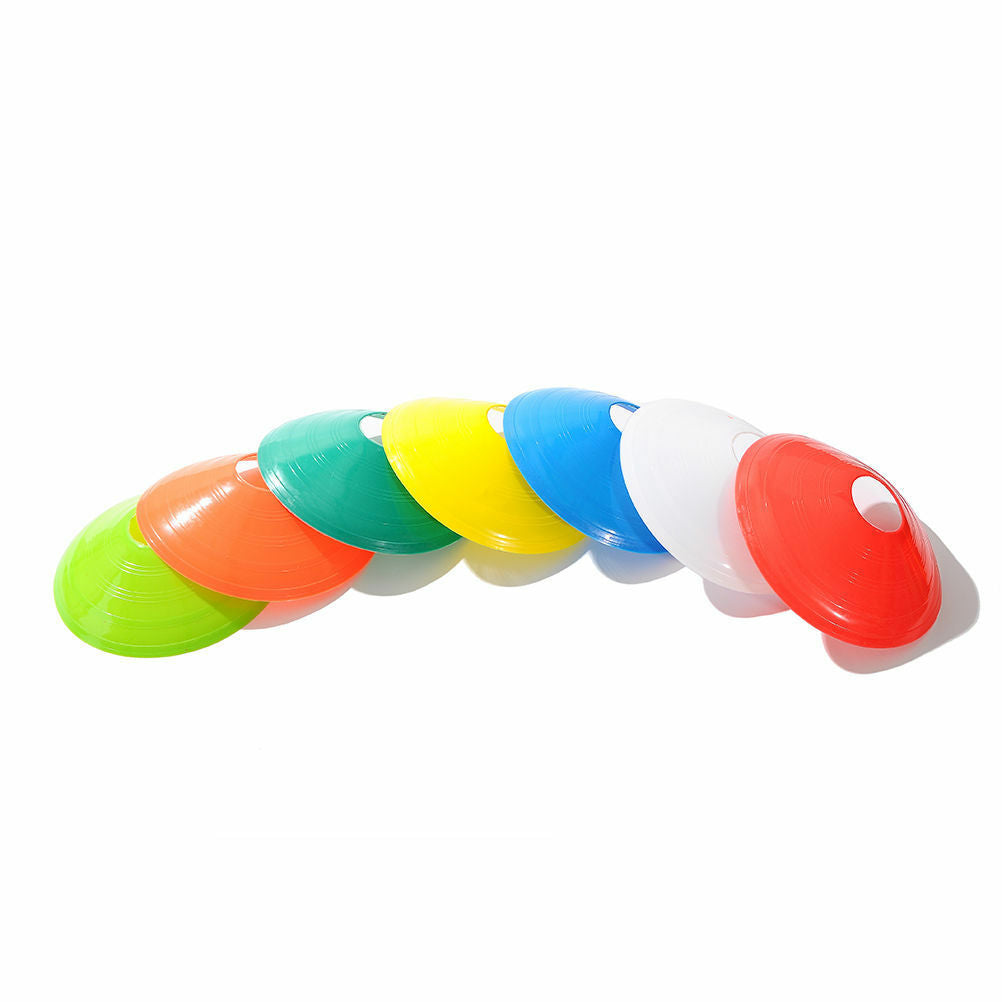 10x Football Rugby Sport Cross Training Space Marker Soccer Cone Saucer   pwJCBD