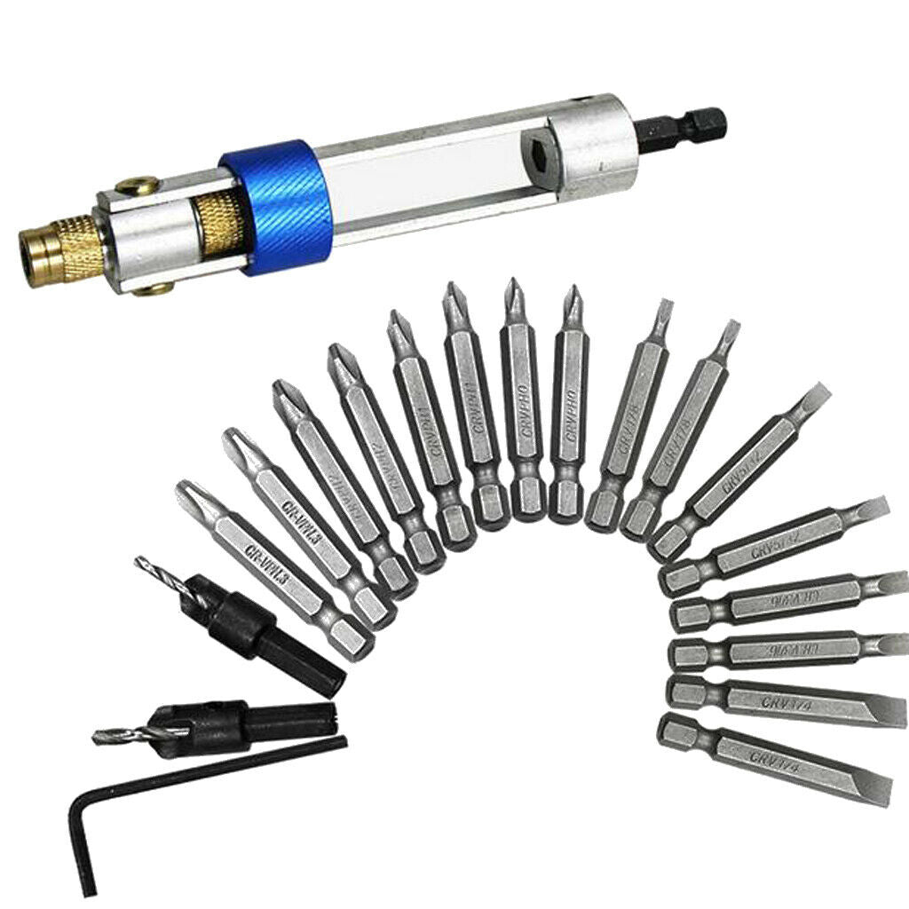 20Pcs Half Times Drill Kit 20 Drill Driver Countersink Bits Self-locking