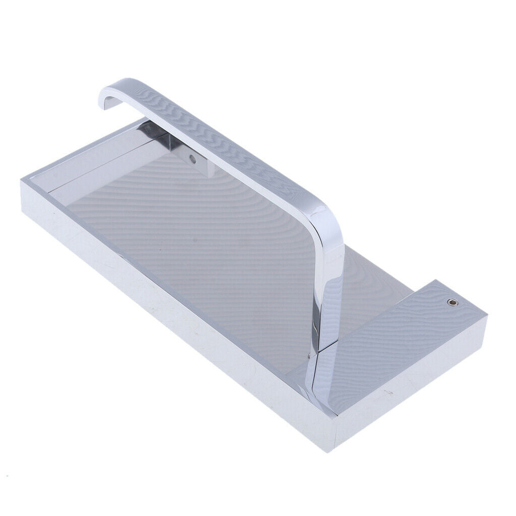 Stainless Steel Toilet Roll Tissue Paper Holder with Phone Storage Shelf