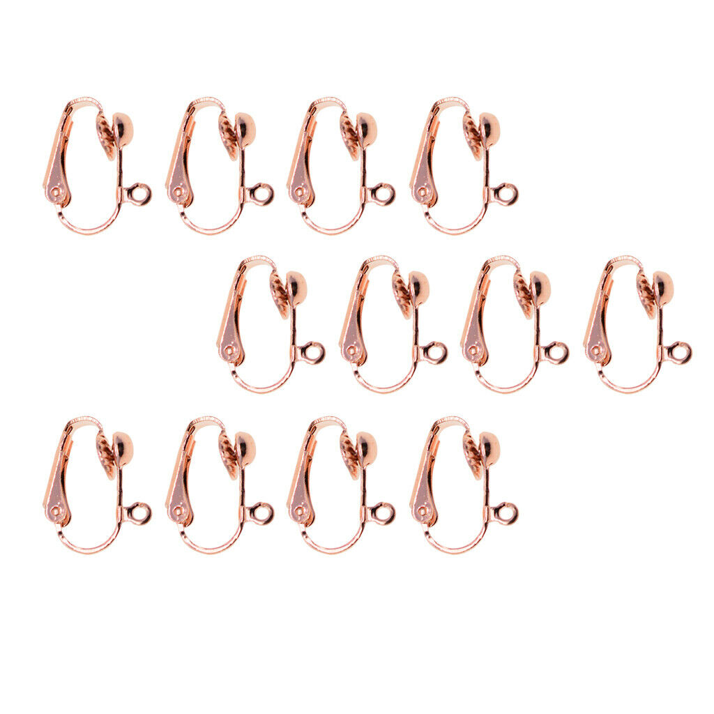 12X Brass Clip-On Earring Converter -DIY Women's Fashion Jewelry Making Findings