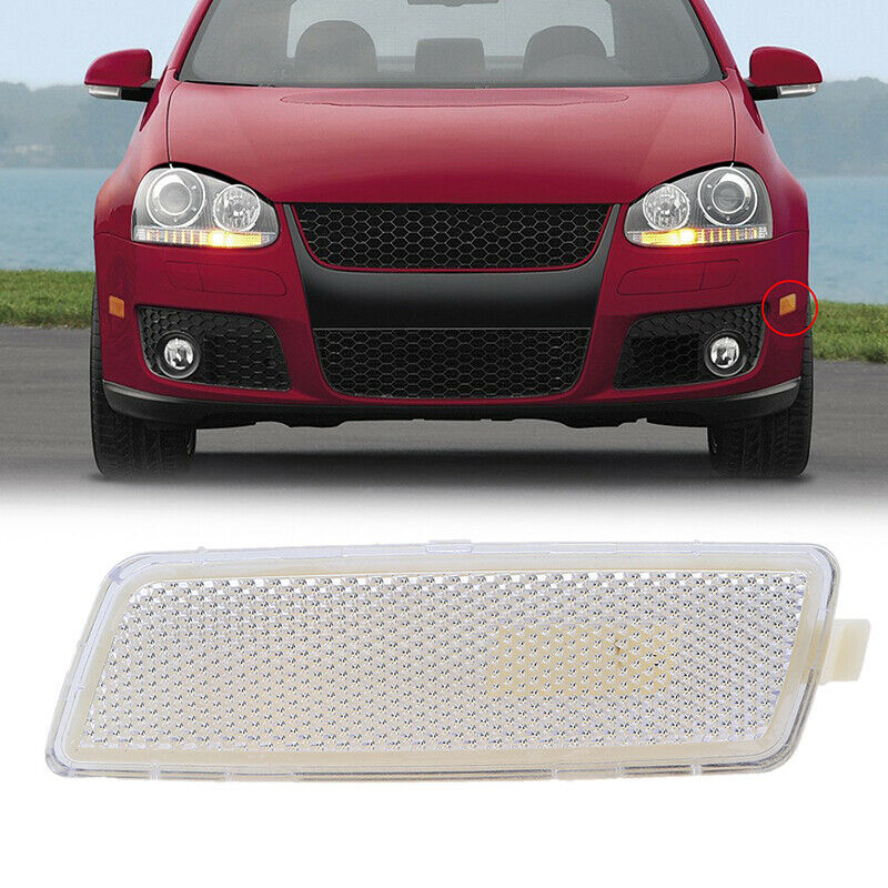 Front Left Driver Clear White Len Side Marker Light Housing For VW R32 Rabbit