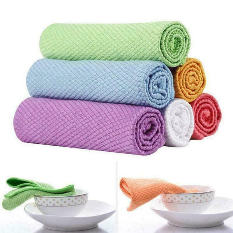 5 PCS NanoScale Streak-Free Miracle Cleaning Cloths Reusable, 30cm x 40cm