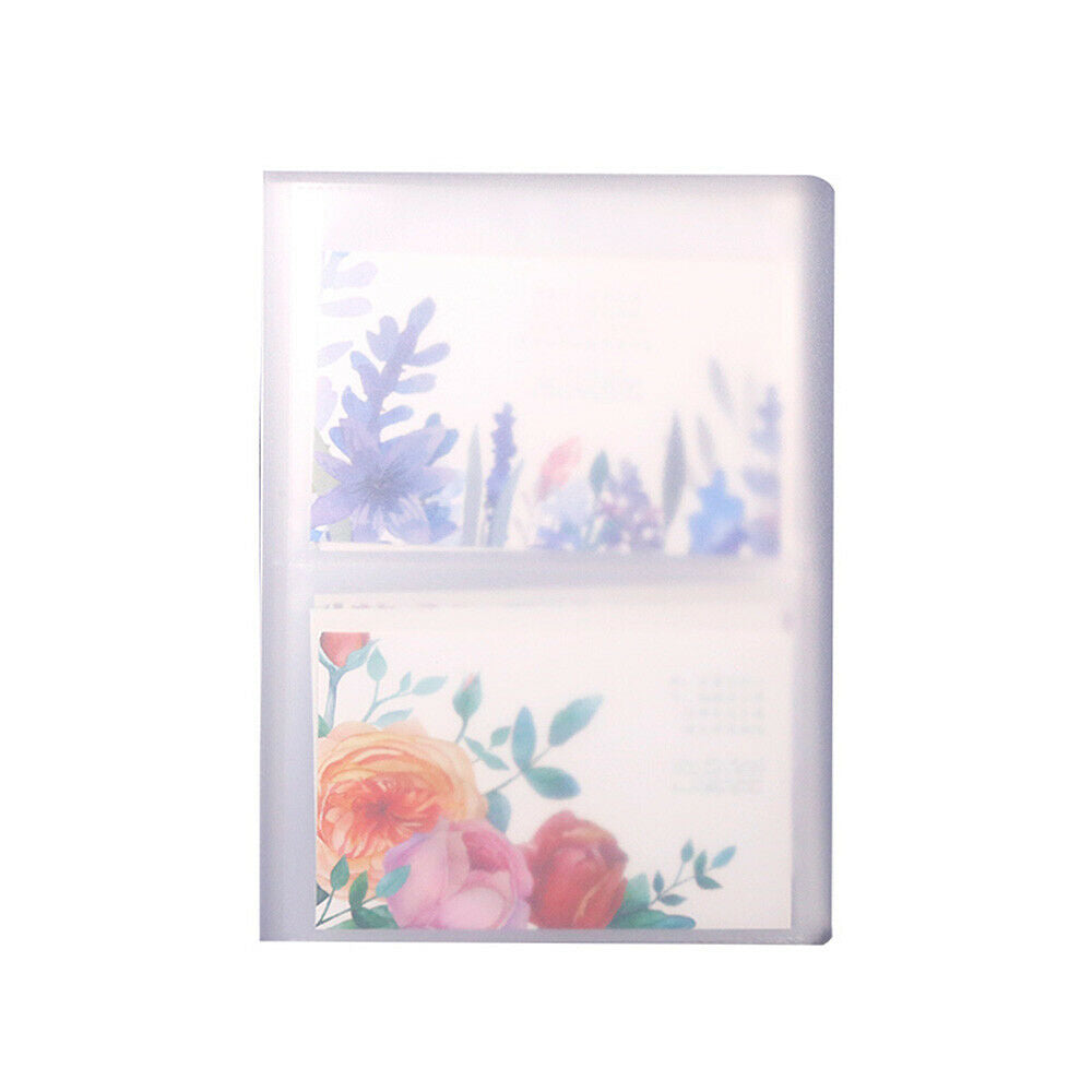 Plastic Postcard Paper Storage Folders Photo Album Sleeve Organizer Protector
