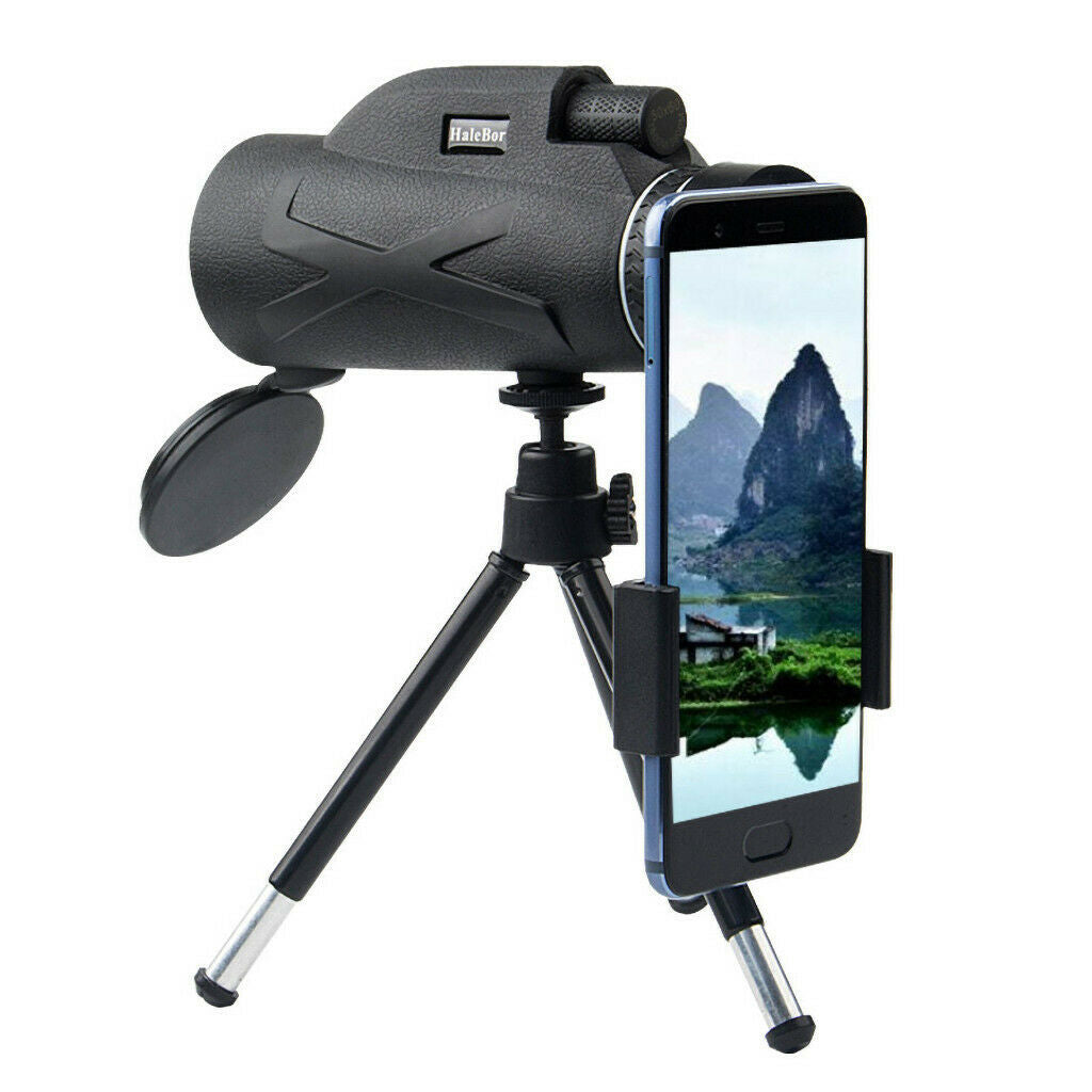 Monocular Telescope HD Waterproof Holder & Tripod Fog Resistant Hunting Camping