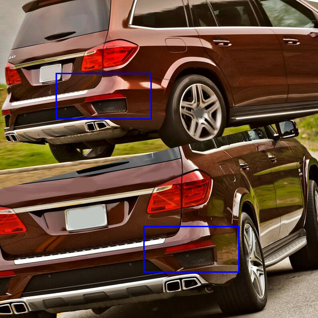 Car Right Rear Bumper Reflector Red Lens Fit For Mercedes GL X166 GL320 2013-16