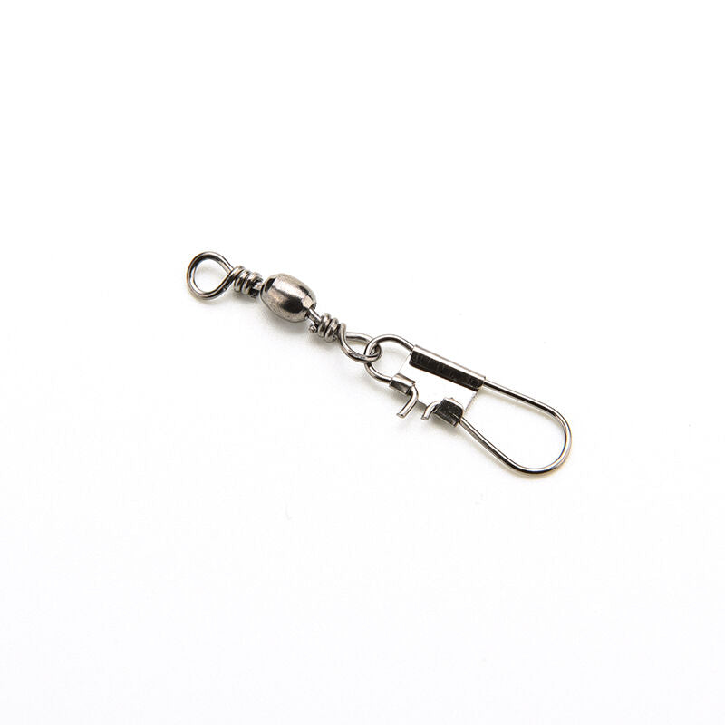 100x Fishing Barrel Swivels Connector Snaps Feeder Coarse Tackle Sea Fish Lin.DD