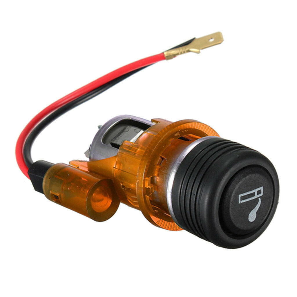 12V Motorcycle Cigarette Lighter Plastic Socket Easy to Install Durable