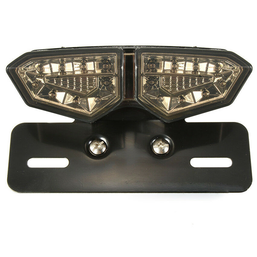 Universal White Motorcycle Bike ATV Led Tail Brake Stop License Plate Light