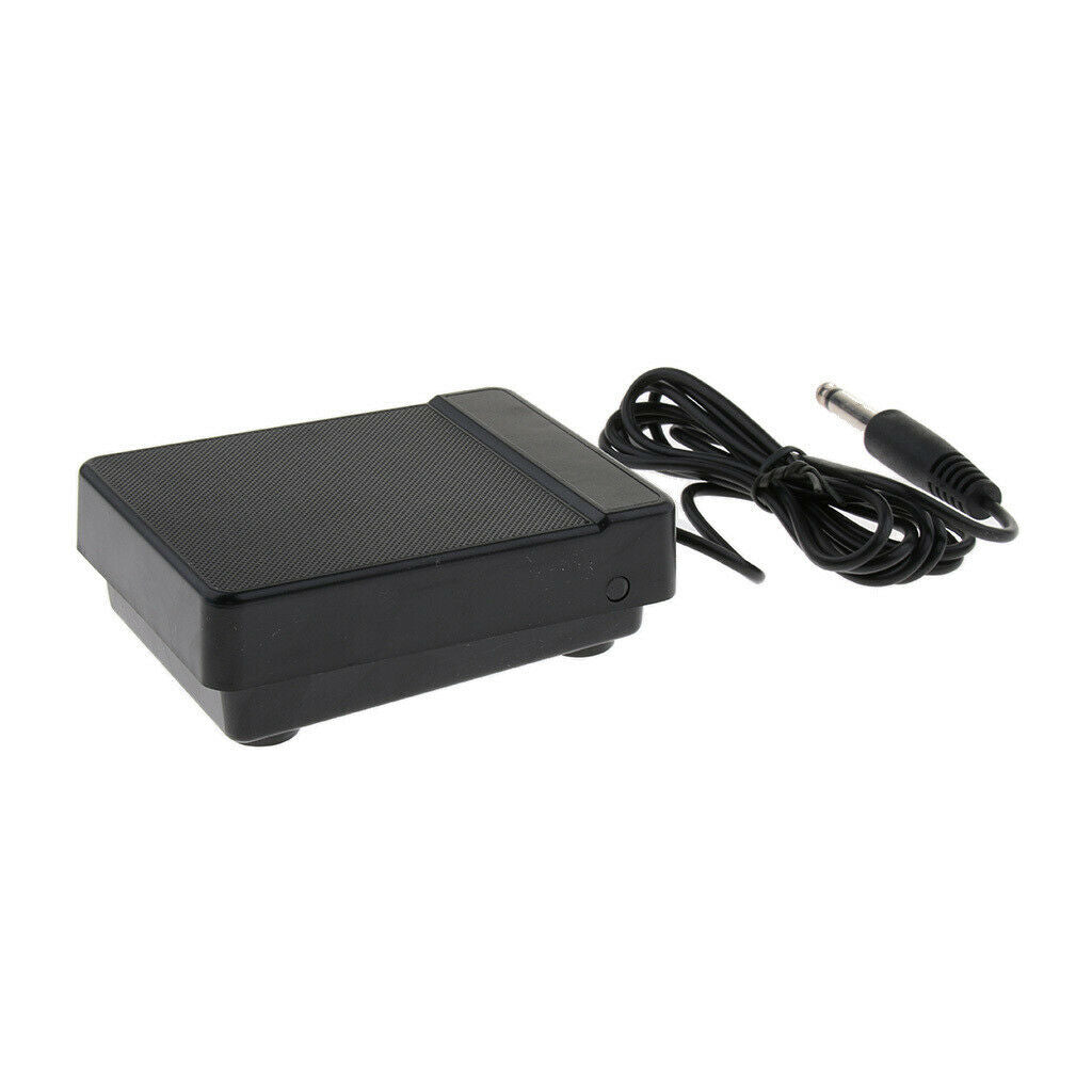 1pc Electronic Piano Sustain Pedal Controller Switch DIY w/ 6.3mm Plug Black