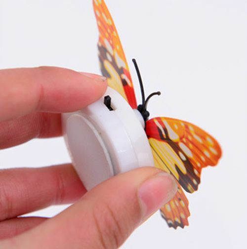 1x Color Changing Butterfly LED Night Light Lamp Home Room Party Desk Wall Decor