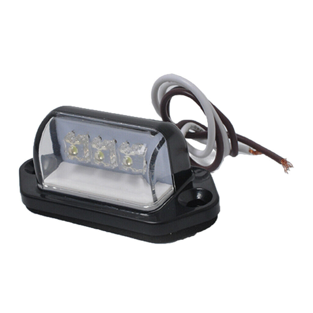 3 LEDs 6000K License Number Plate Light For Car Truck Cargo Tail Rear Light