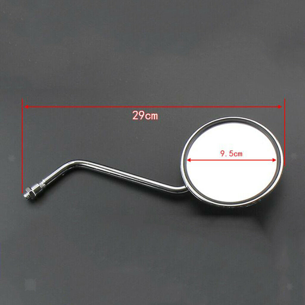 2pcs Round Rearview Mirrors for Motorcycle Cruiser Chopper ATV Scooter 8mm