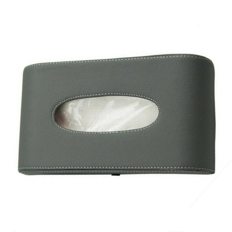 Cars Sun Visor PU Leather Tissue Box with Clip Holders Paper Napkin Accessories