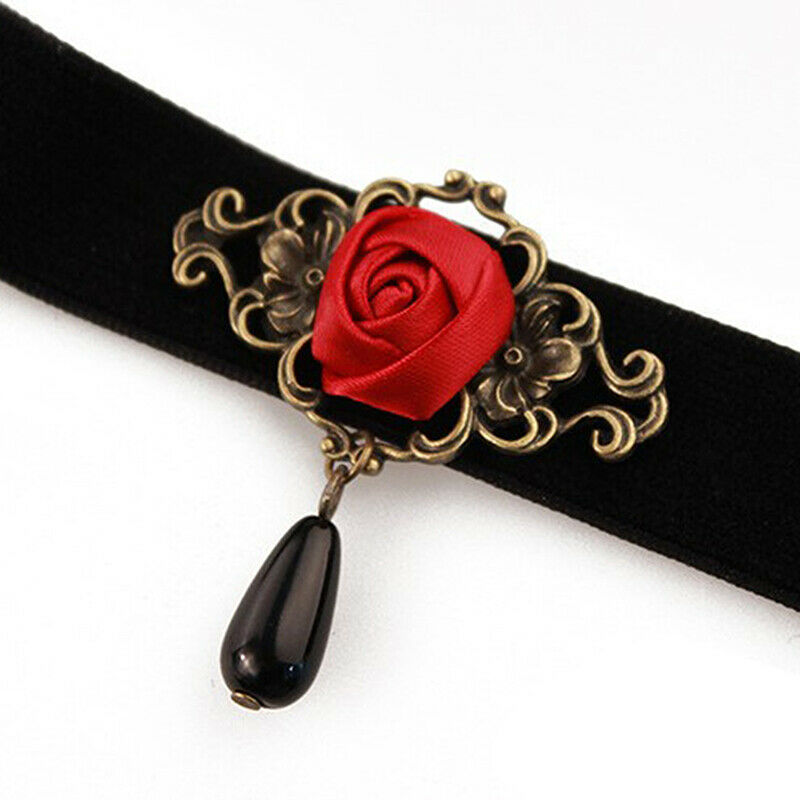 1pc Elegant Rose Choker Necklace for Women Accessories Gothic Party Jewel.l8