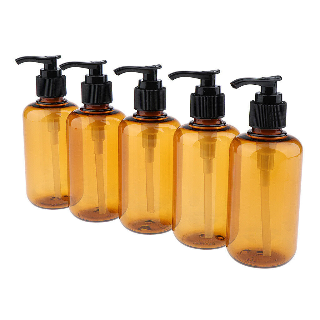 Lots 10 Empty Plastic Pump Bottles for Shampoo Lotions Body Wash Refillable