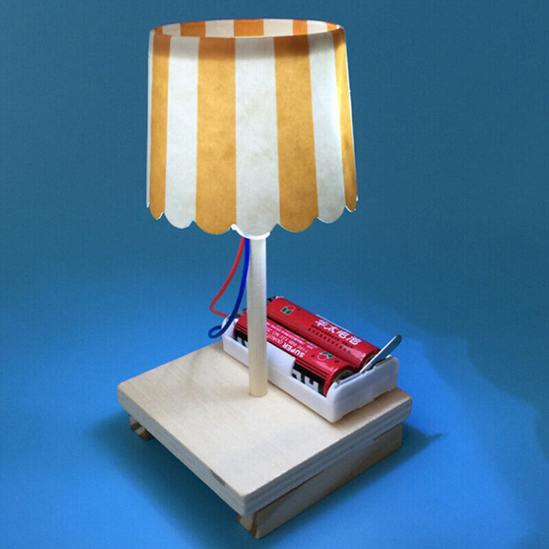 Kids Science Experiment DIY Toys Mini Wooden Table Lamp Gizmo Toys Set PTA.l8