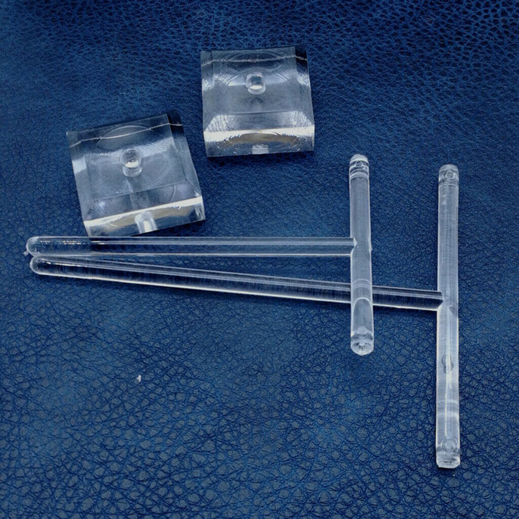 2 Set T Bar Acrylic Drop Pendant Necklace Earring Jewellery Display Stands Racks