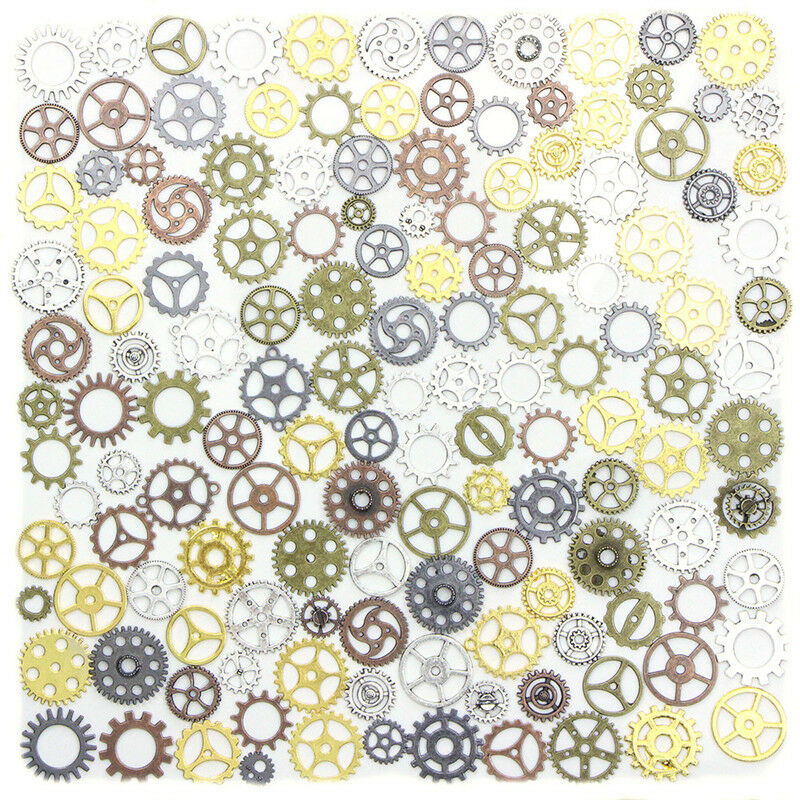 Mixed Watch Parts Steampunk Jewelry Art Craft Gear Pendant Accessories Vin.l8