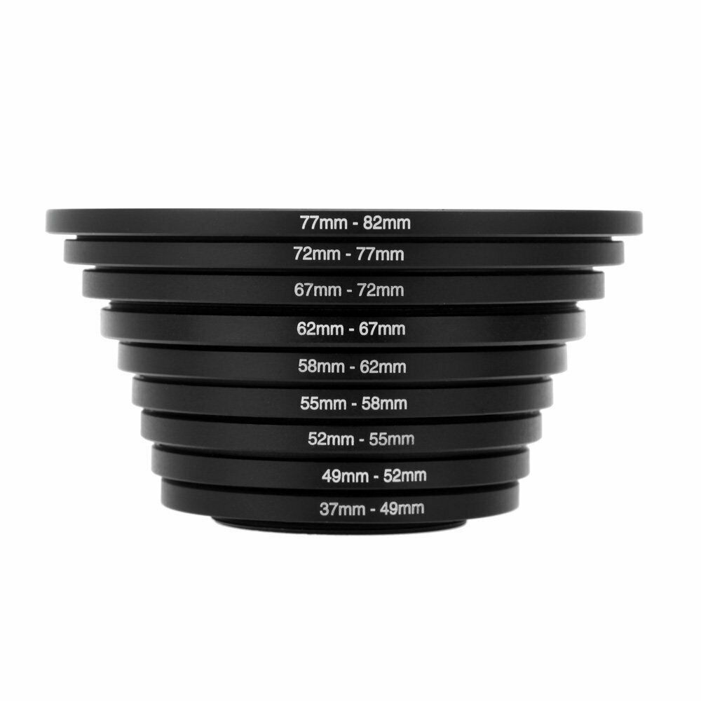 18pcs Fixed Camera Lens Ring 82-37mm 37-82mm For