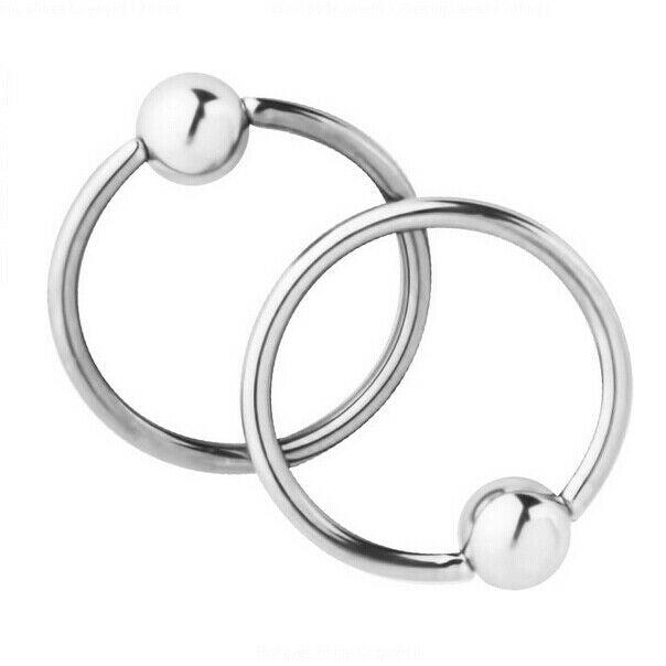 5 Pairs 16G 4mm Captive Bead Nose Earring Hoop Piercing Rings for Men Women