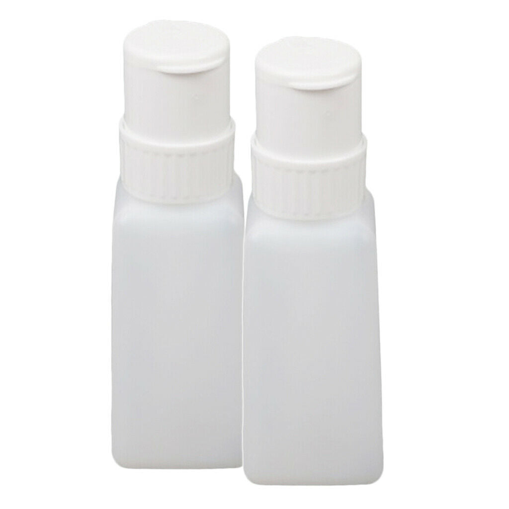 2Pcs Nail Polish Remover Liquid Dispenser Spill-proof Methanol Press Bottle