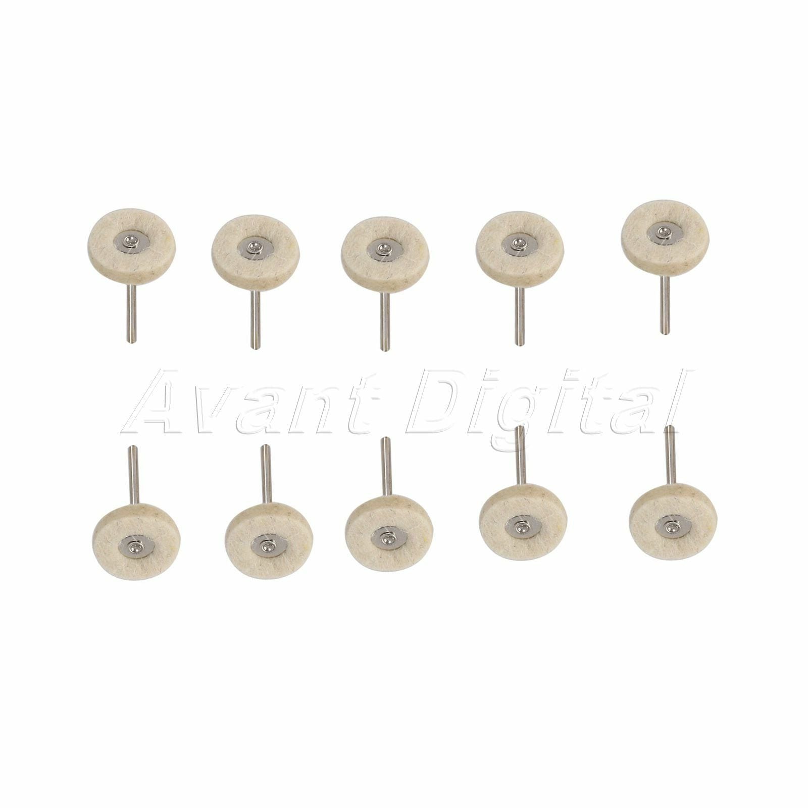 10PCS Buffing Drill Wool Felt Grinder Polish Wheel Pad Brushes For Rotary Tool