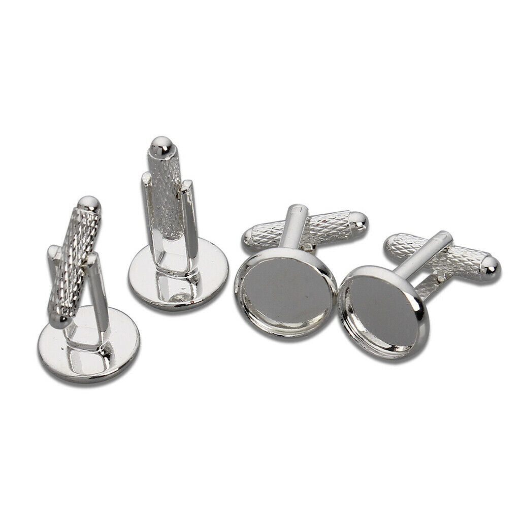 10pcs Blank Round Cuff Link Setting Base Pad Cuff Links Jewelry Findings DIY