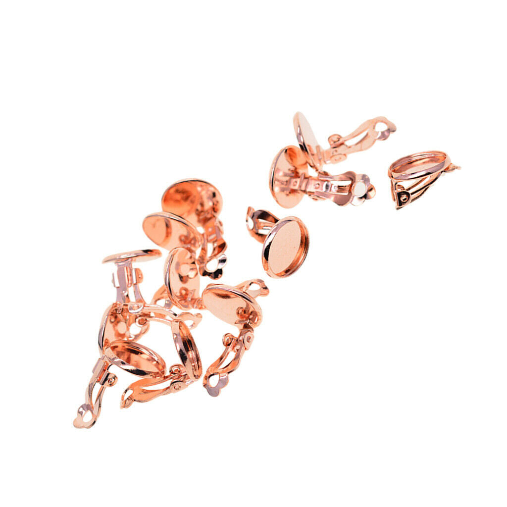 12 clip on earring results with adhesive pad for 12mm cabochon blank