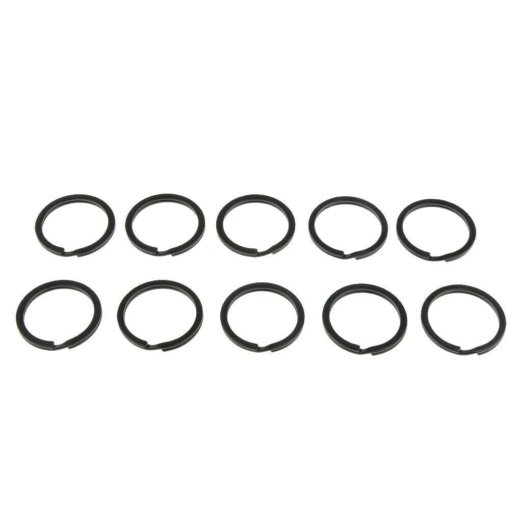 10Pcs Stainless Steel O Ring Sports Key Chain Buckle Holder Camping Black 30mm