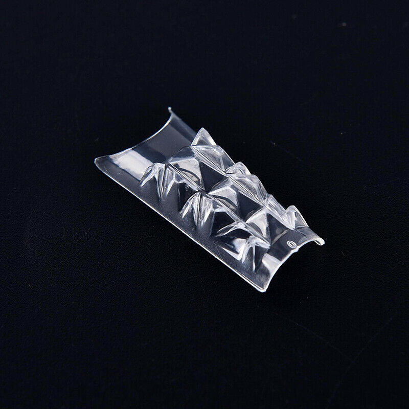 100PCS French Style False Nails Coloured Glaze Transparent Crystal Nail Mold TL