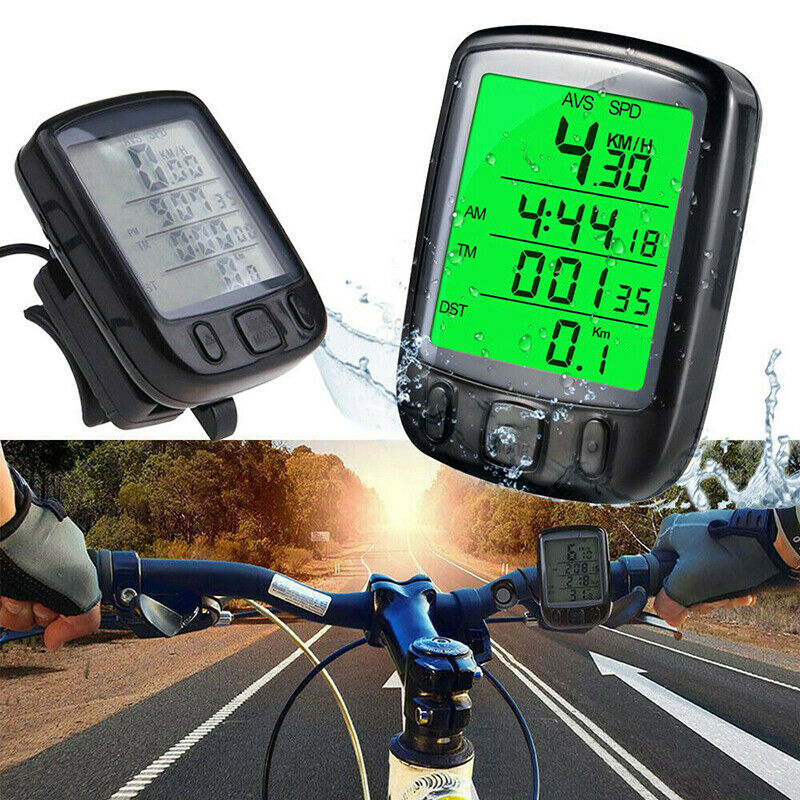 Waterproof LCD Digital Cycle Bicycle Backlight 536 Computer Speedometer Odometer