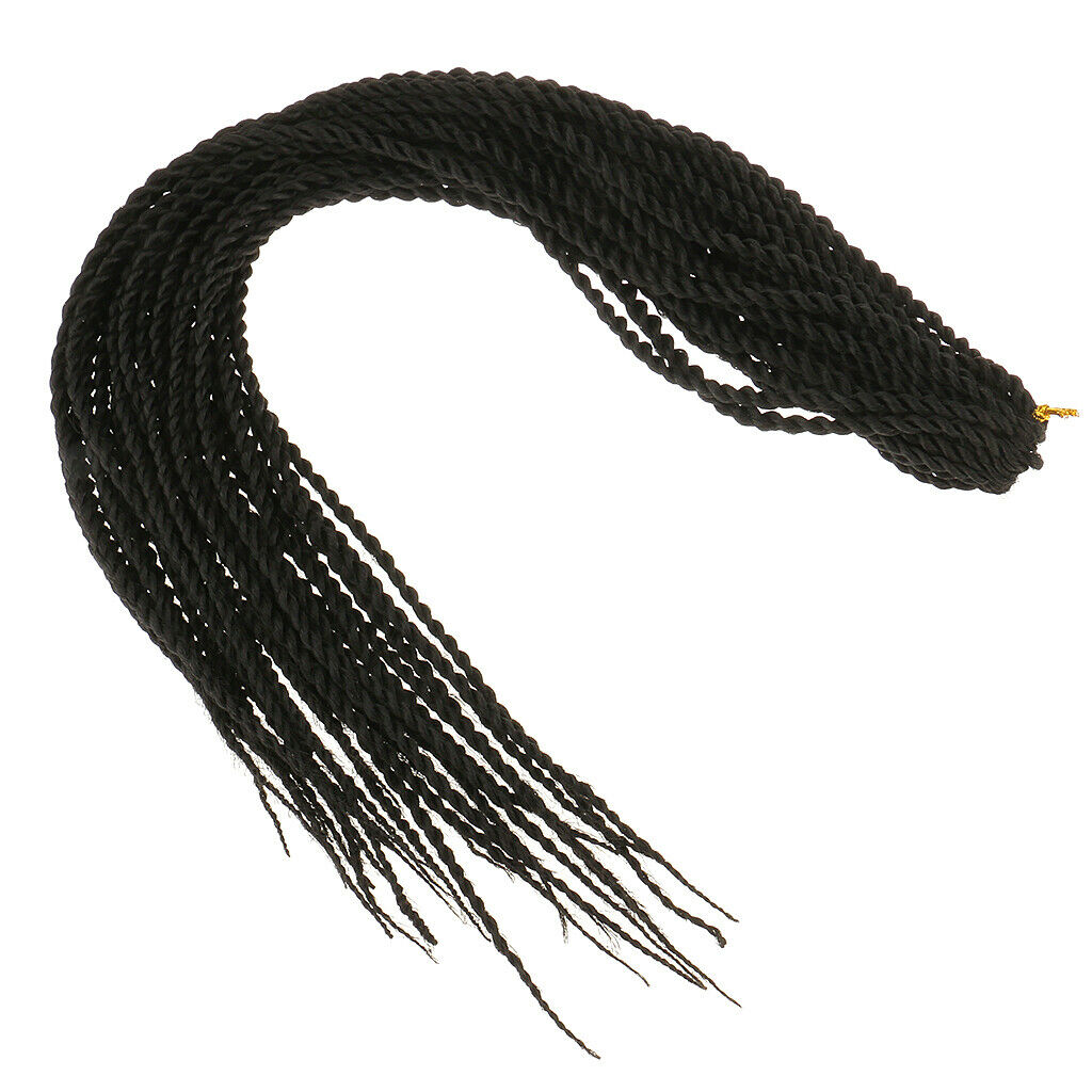 Kanekalon Small Senegalese Twist Crochet Braid Hair Extensions Black