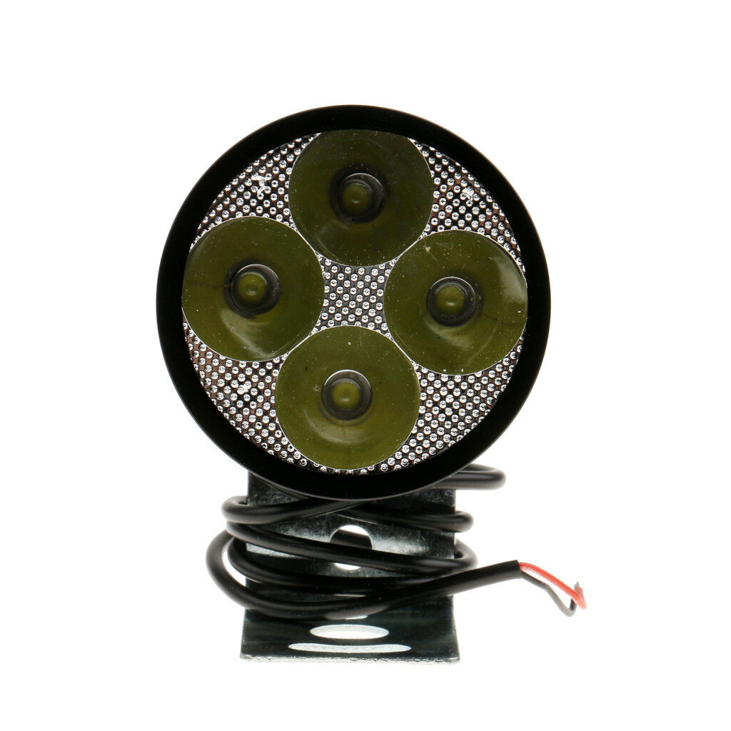 20W 12-90V LED E-bike Electric Headlight for Bike Moped Scooter ATV - Black