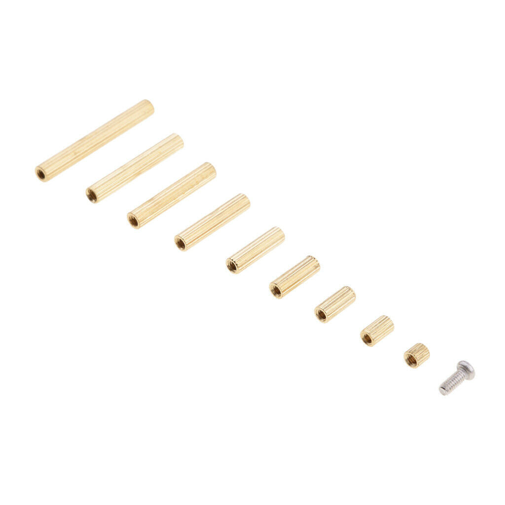 270Pcs M2 3-25mm Male to Female Brass PCB Standoff Screw Nut Assortment Set