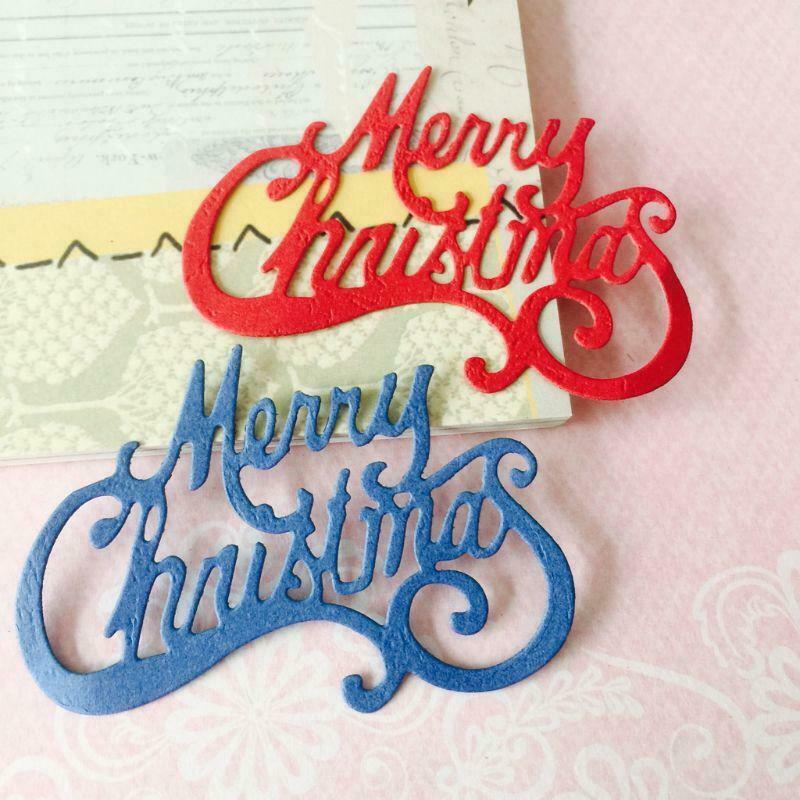 Merry Christmas Cutting Dies Stencil DIY Scrapbooking Embossing Album Paper Gift