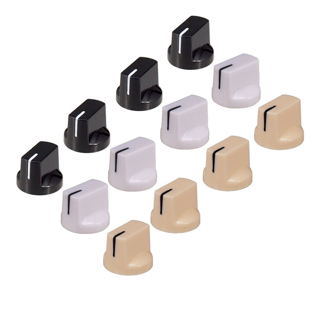 12pcs Volume&Tone Pointer Knobs Potentiometer Caps for Electric Guitar