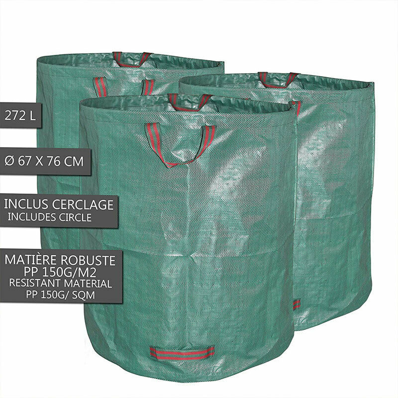 Bag Garden Folding XXL 272L IN Pp Heavy Duty - Containing Special Jadinage - New