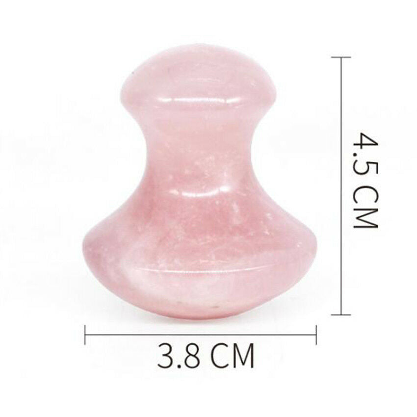 New Rose Quartz Gua Sha Massager Eye Face Jade Body Massage Mushroom Shape
