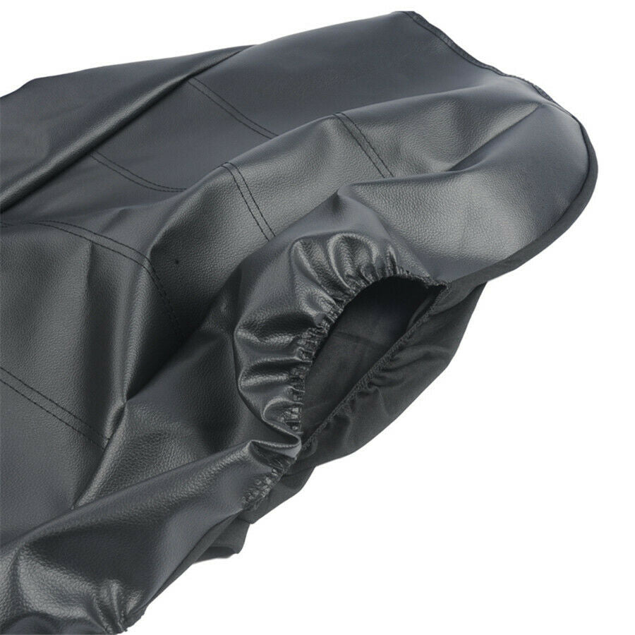 Black PU Leather Seat Cover Cushion Protector  Front +  Rear 5-seat For Car SUV