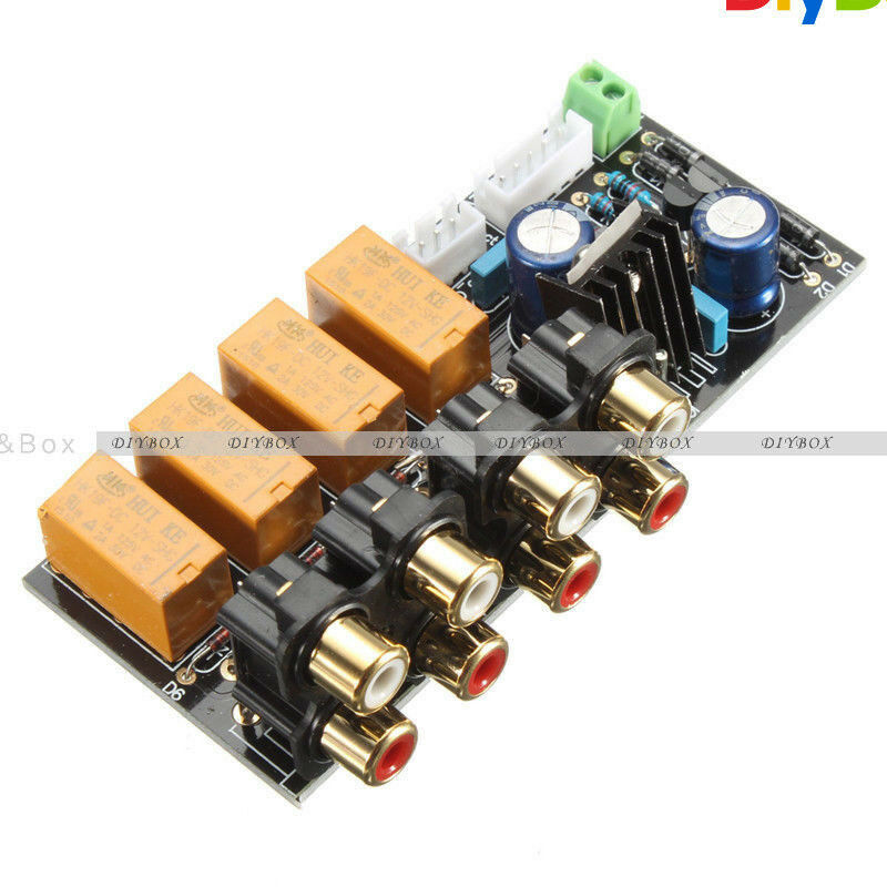 4 CH Audio Input signal Selector Relay Board/ Signal switching amplifier board