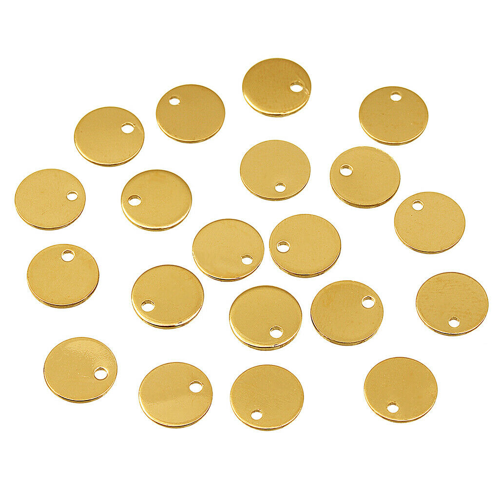 20 Pieces Copper Round Tag Stamping Blanks Charms Pendant DIY Jewelry Craft