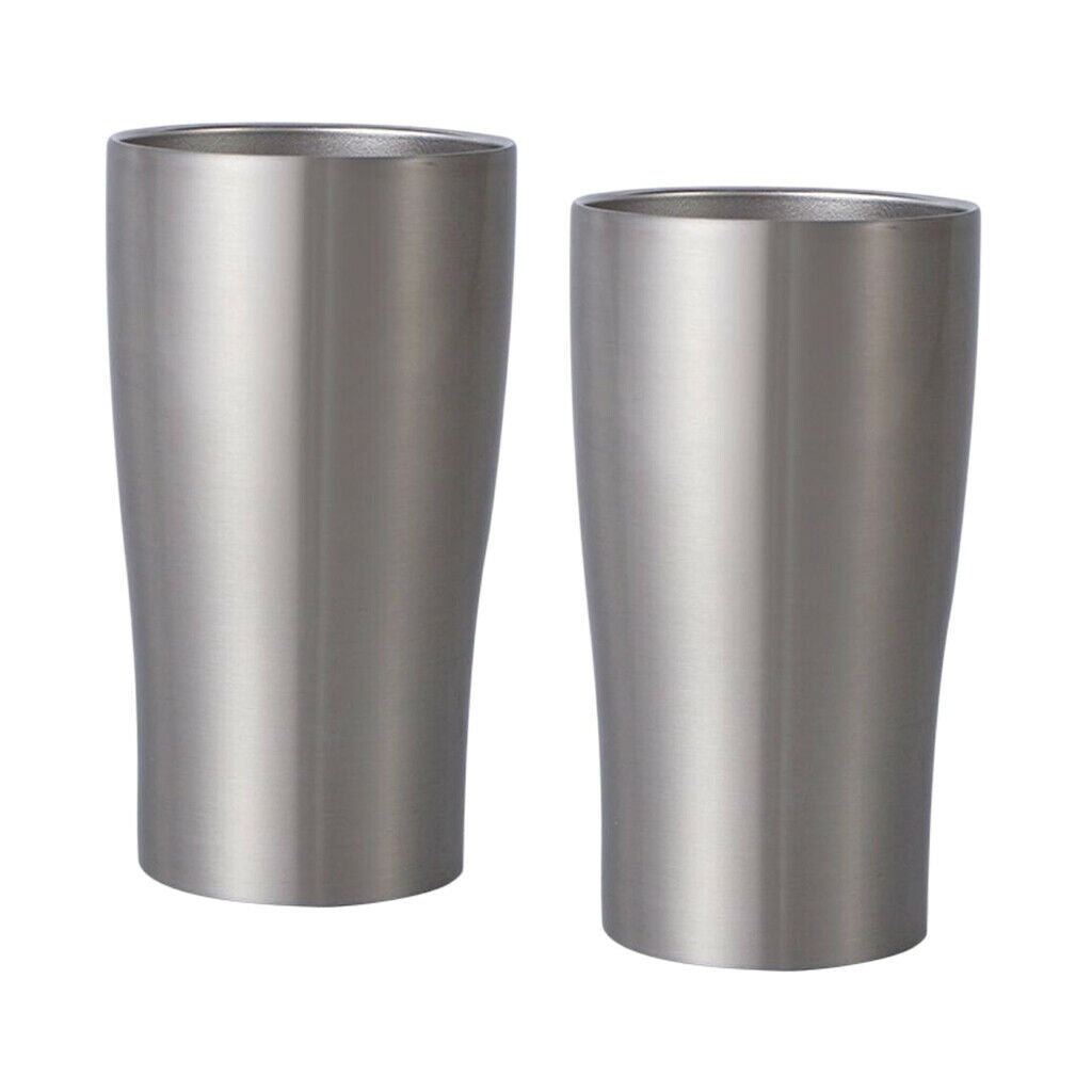 2 Pieces Portable Beer Mugs Coffee Cup Camping Drinkware Outdoor Tableware