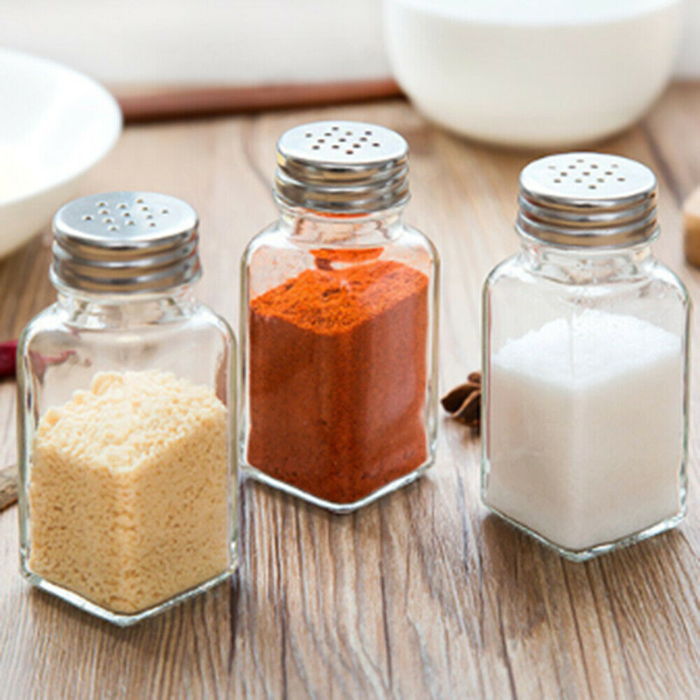 Glass Seasoning Bottle BBQ Sealed Jar Salt Pepper Bottle Seasoning Spice Box