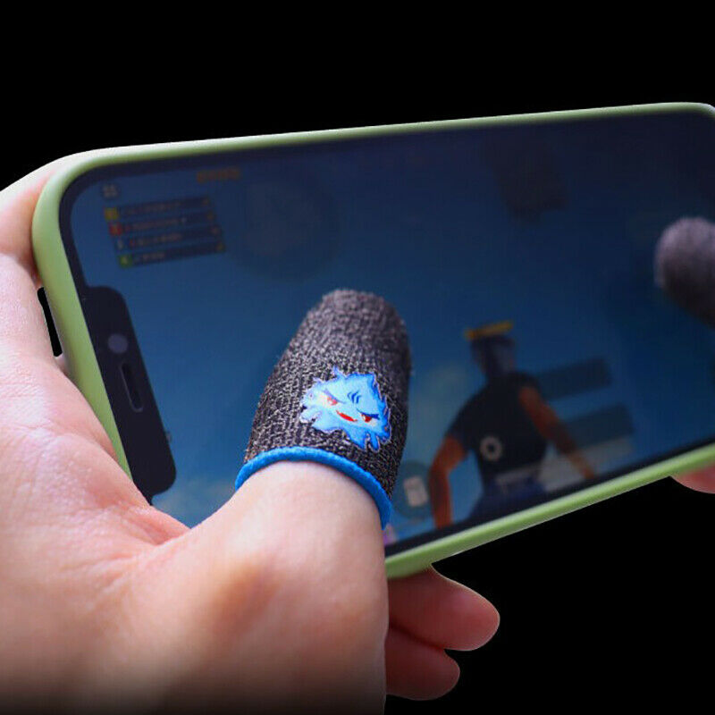1 Pair Gaming Finger Sleeve Sweatproof Fingertips Cover For Mobile Games To KX