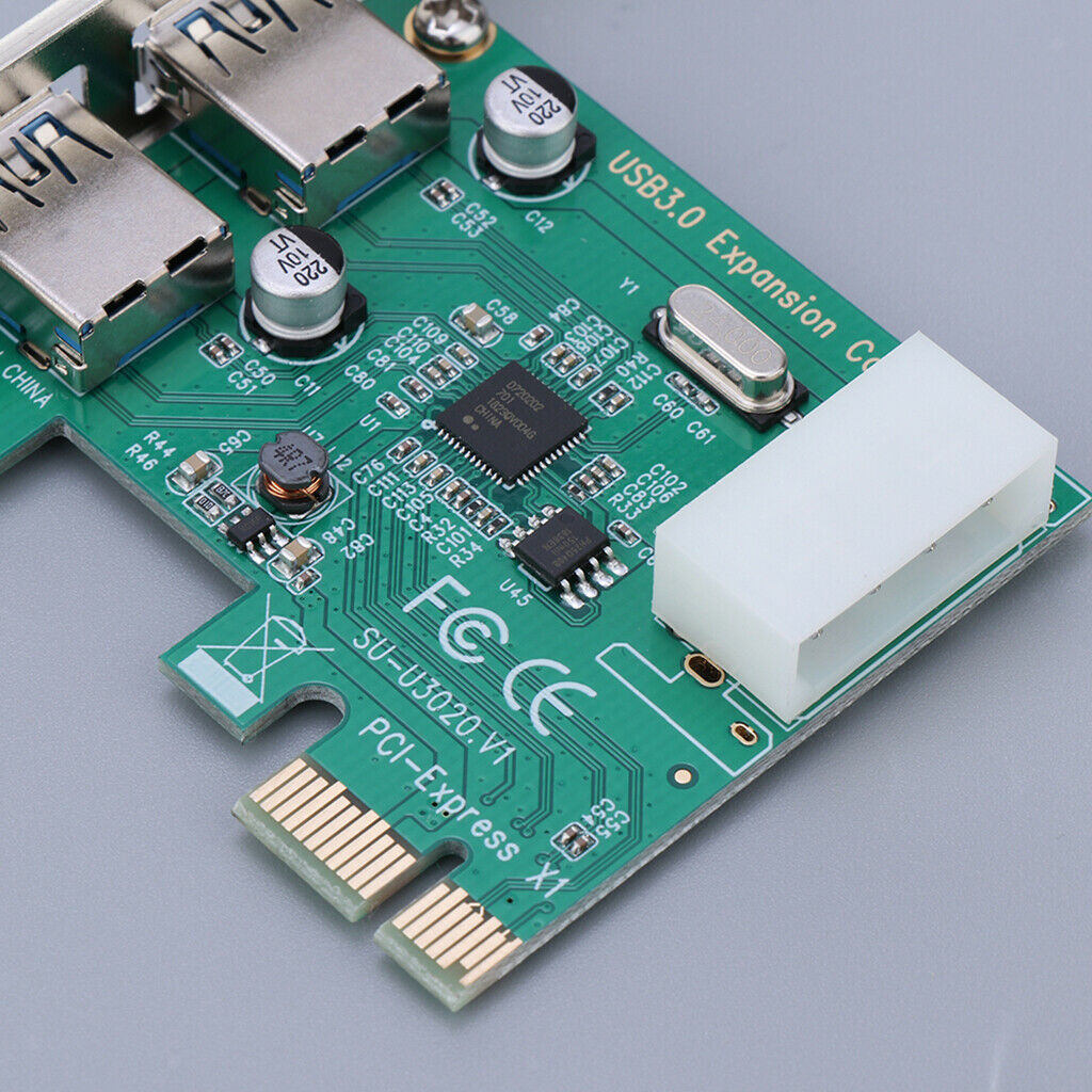 PCI-E to USB 3.0 2 Ports   Expansion Card Super speed Extender